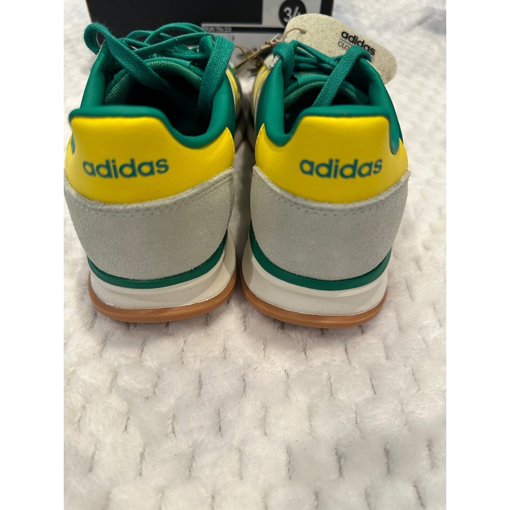 Adidas Run 70s 2.0 Green Yellow Grey Suede Retro Sneakers JR2423 Womens 7 - Picture 7 of 9